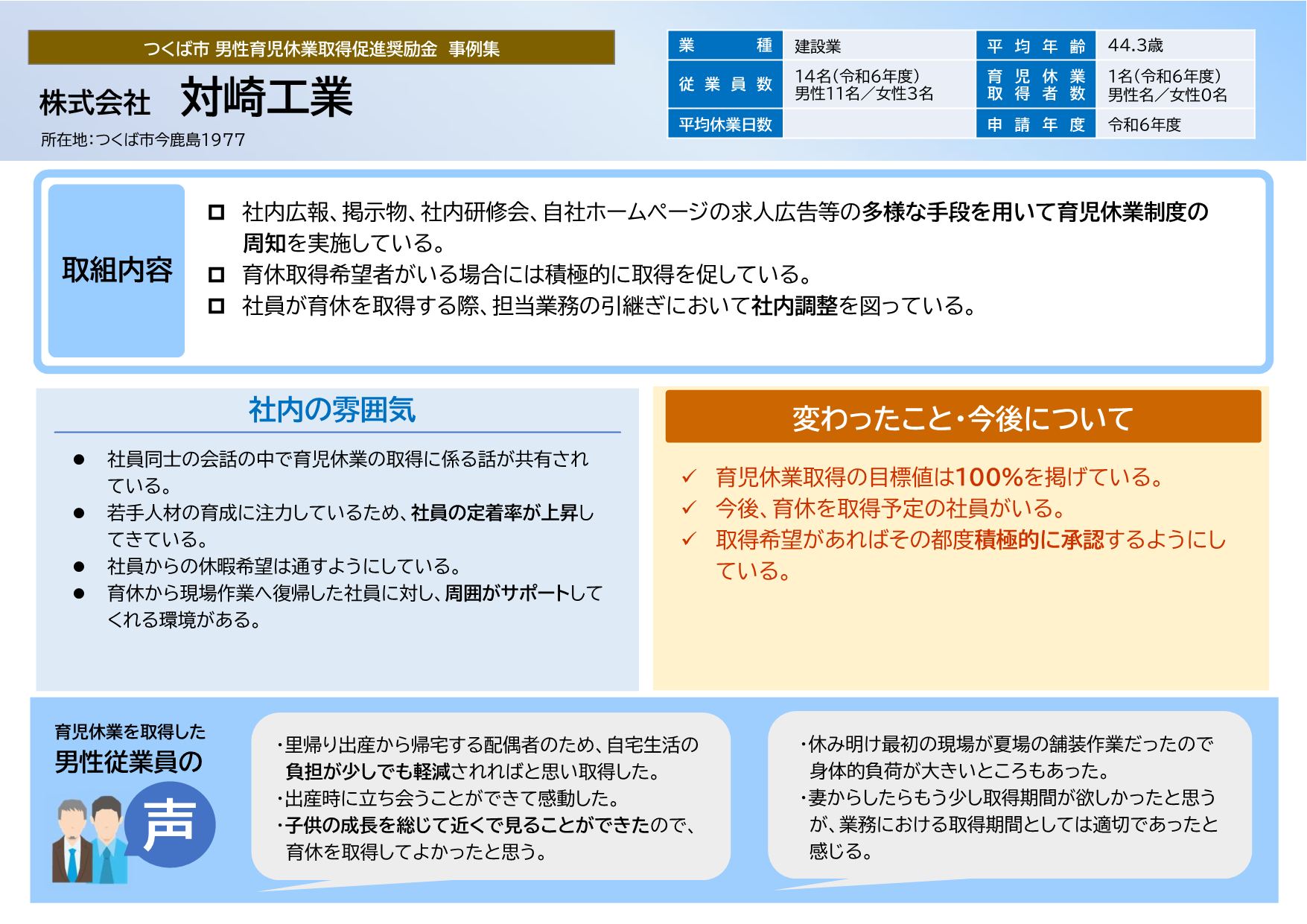 株式会社対崎工業取組事例