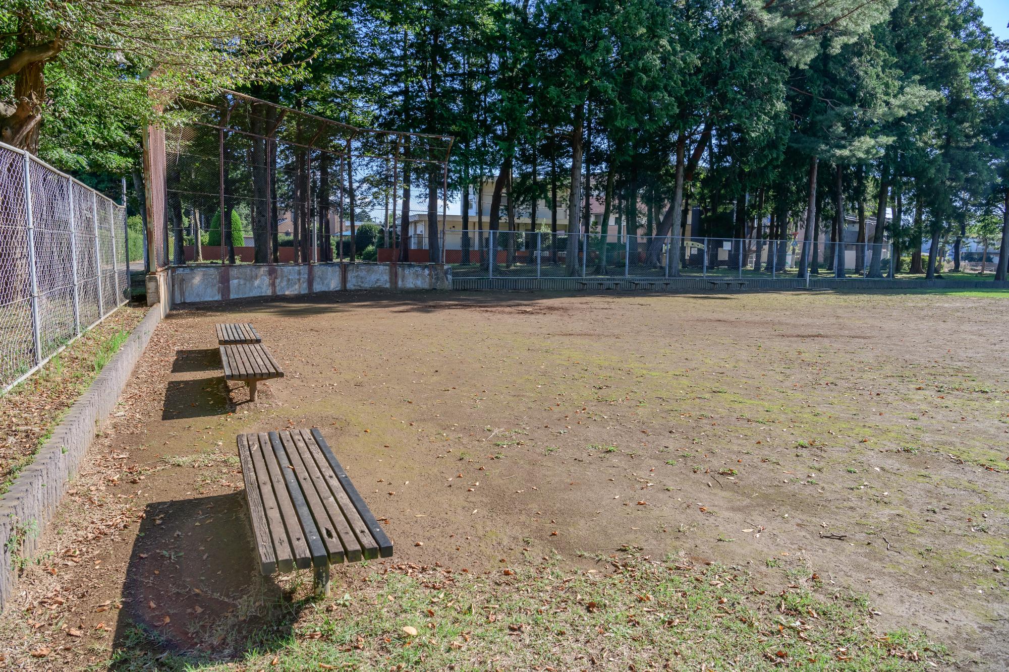 花畑近隣公園のソフトボール場の写真