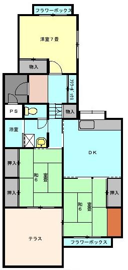 吾妻住宅1階の間取り図