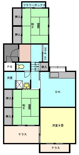 吾妻住宅2階の間取り図