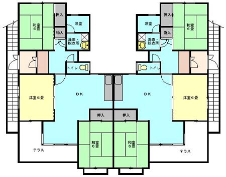 台町団地2階の間取り図