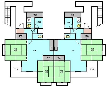 台町団地3階の間取り図