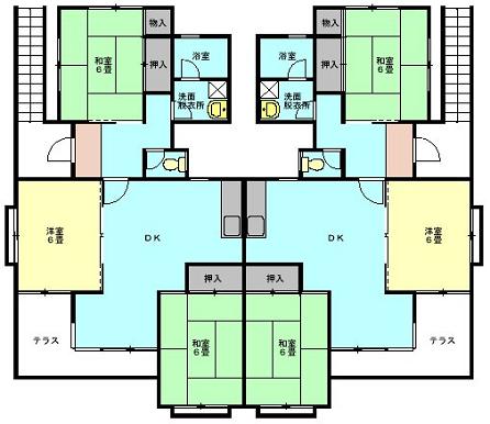 台町団地2階の間取り図