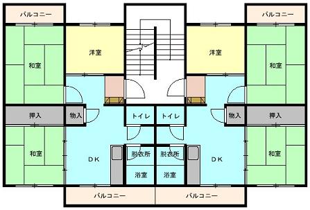 駒形団地1号棟、2号棟の間取り図