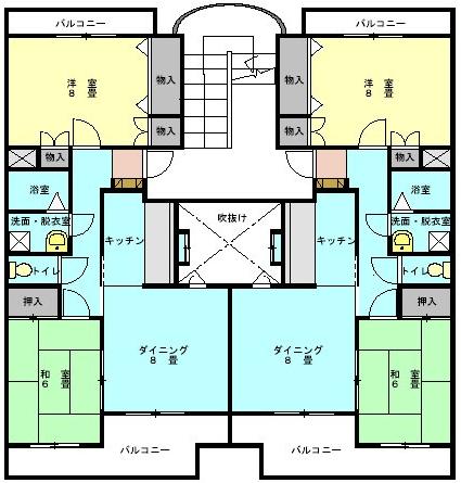 要害住宅3号棟の間取り図