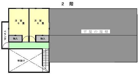 清水台住宅10号棟、11号棟、13号棟、14号棟2階の間取り図