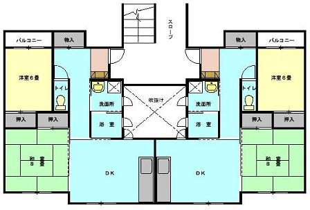 要害住宅高齢者用4号棟、5号棟、6号棟の間取り図