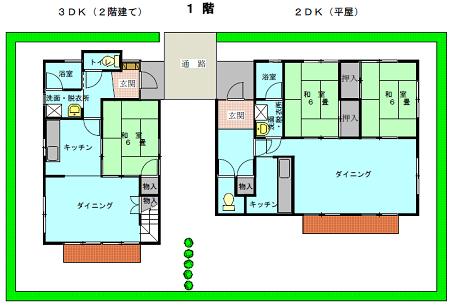 清水台住宅10号棟、11号棟、13号棟、14号棟1階の間取り図