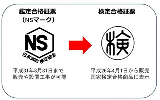 住宅用火災警報器の鑑定合格商標のデザイン変更比較図