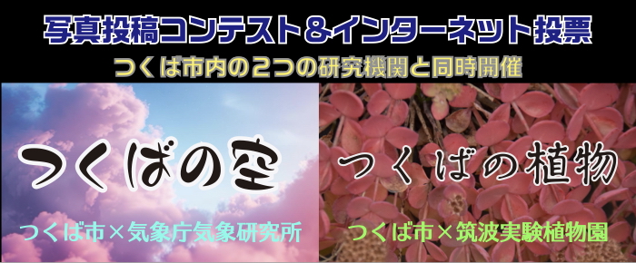 つくば市内2研究機関と共同で写真投稿コンテストとインターネット投票を開催