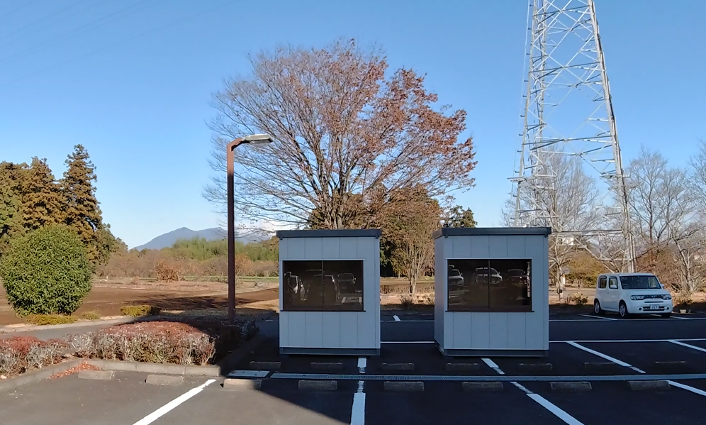 設置したプレハブの様子