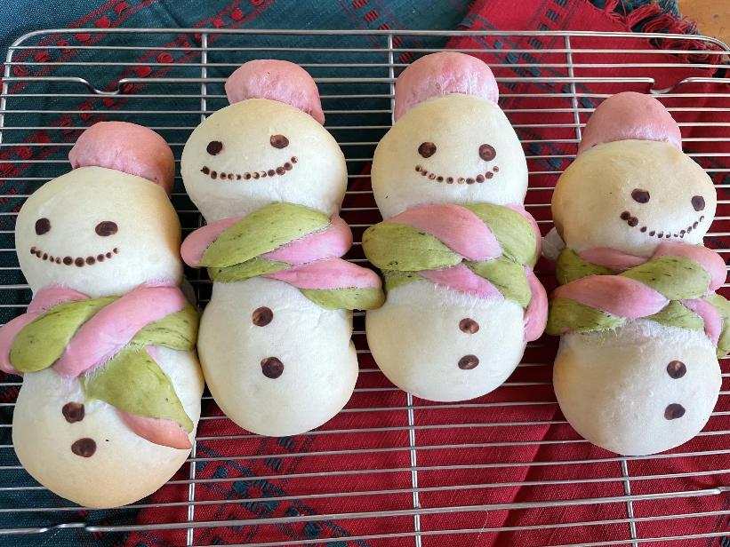 雪だるまのクリスマスパン画像
