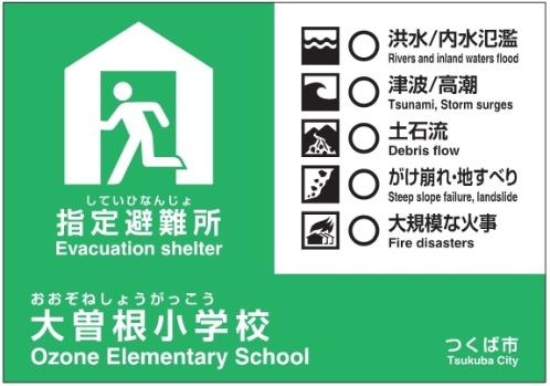 指定避難所案内看板