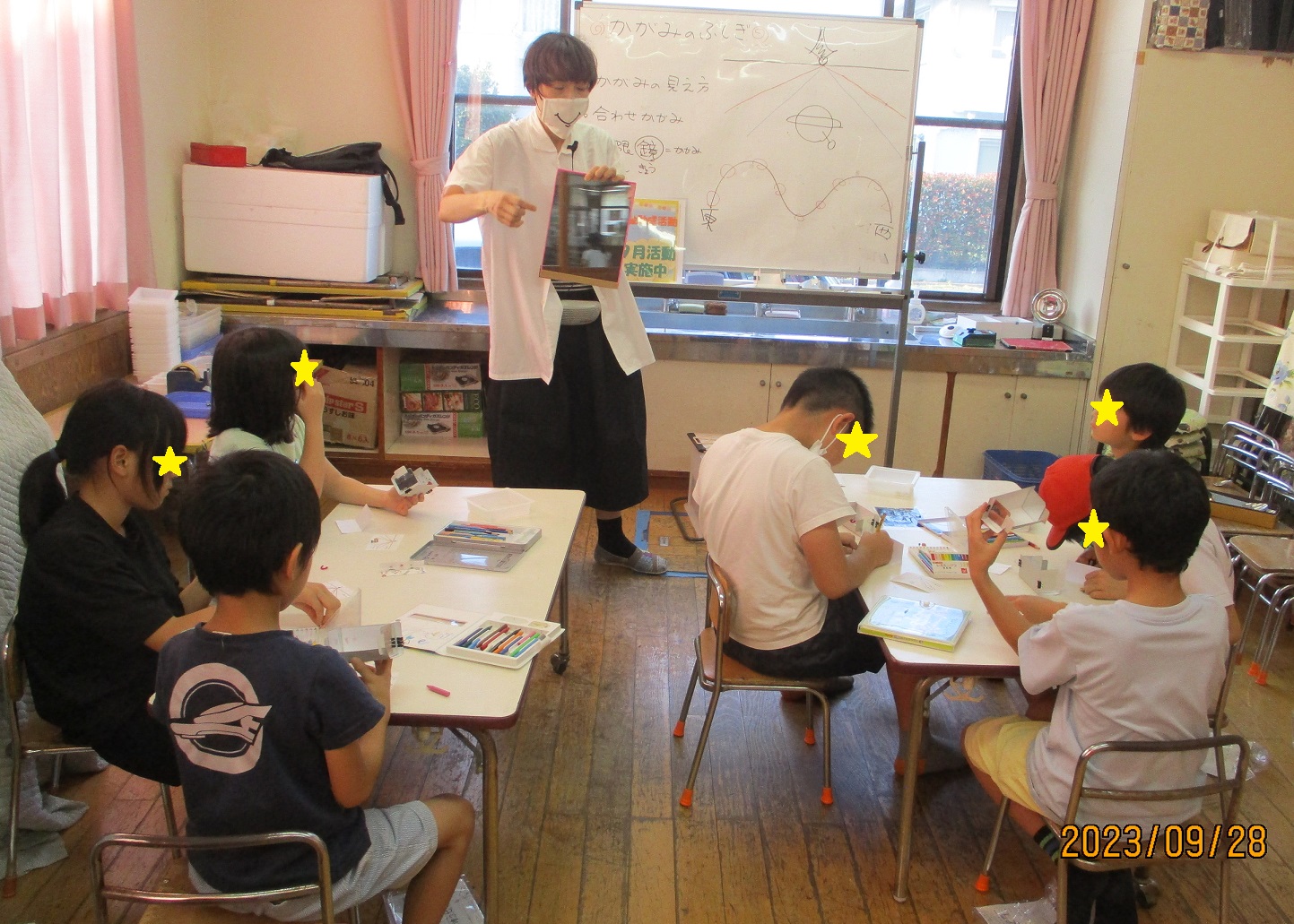 実験隊に参加する子供たち
