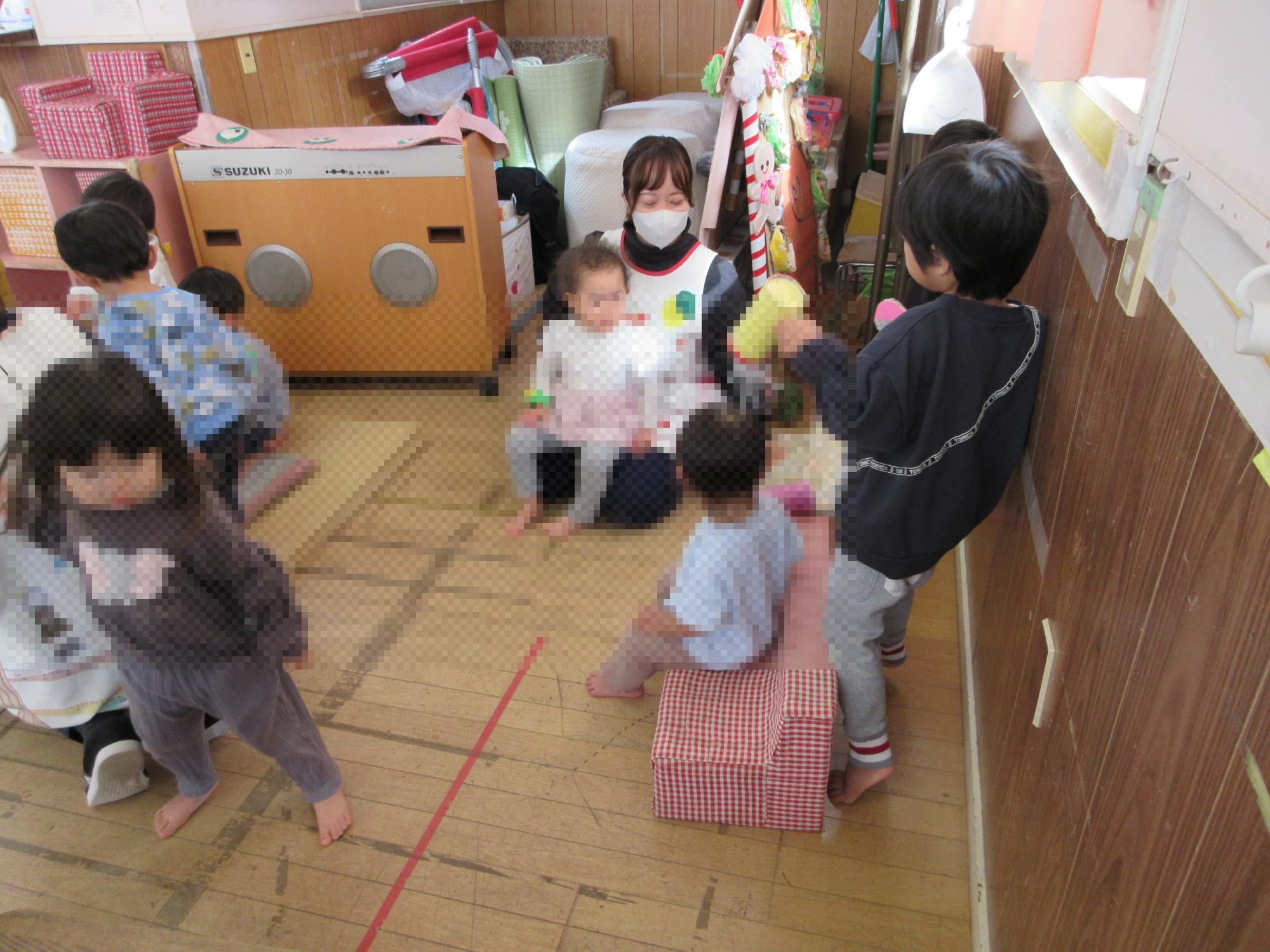シャンプーの後は髪をセットしてもらいます。