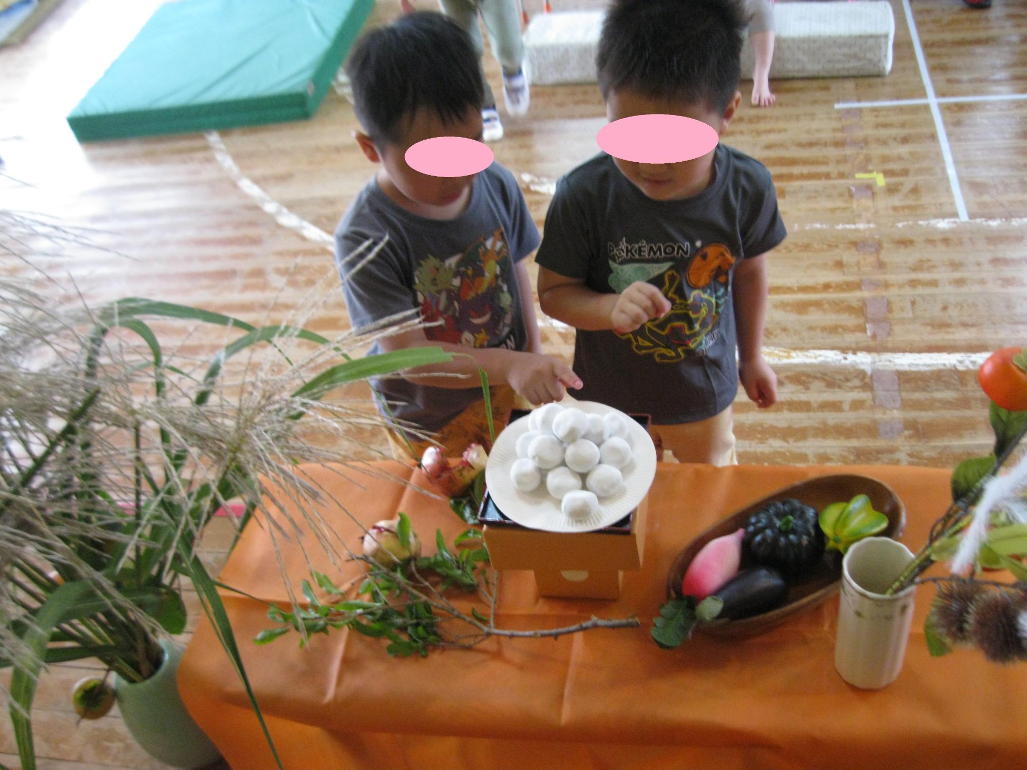 おだんこの数を数えている所です。