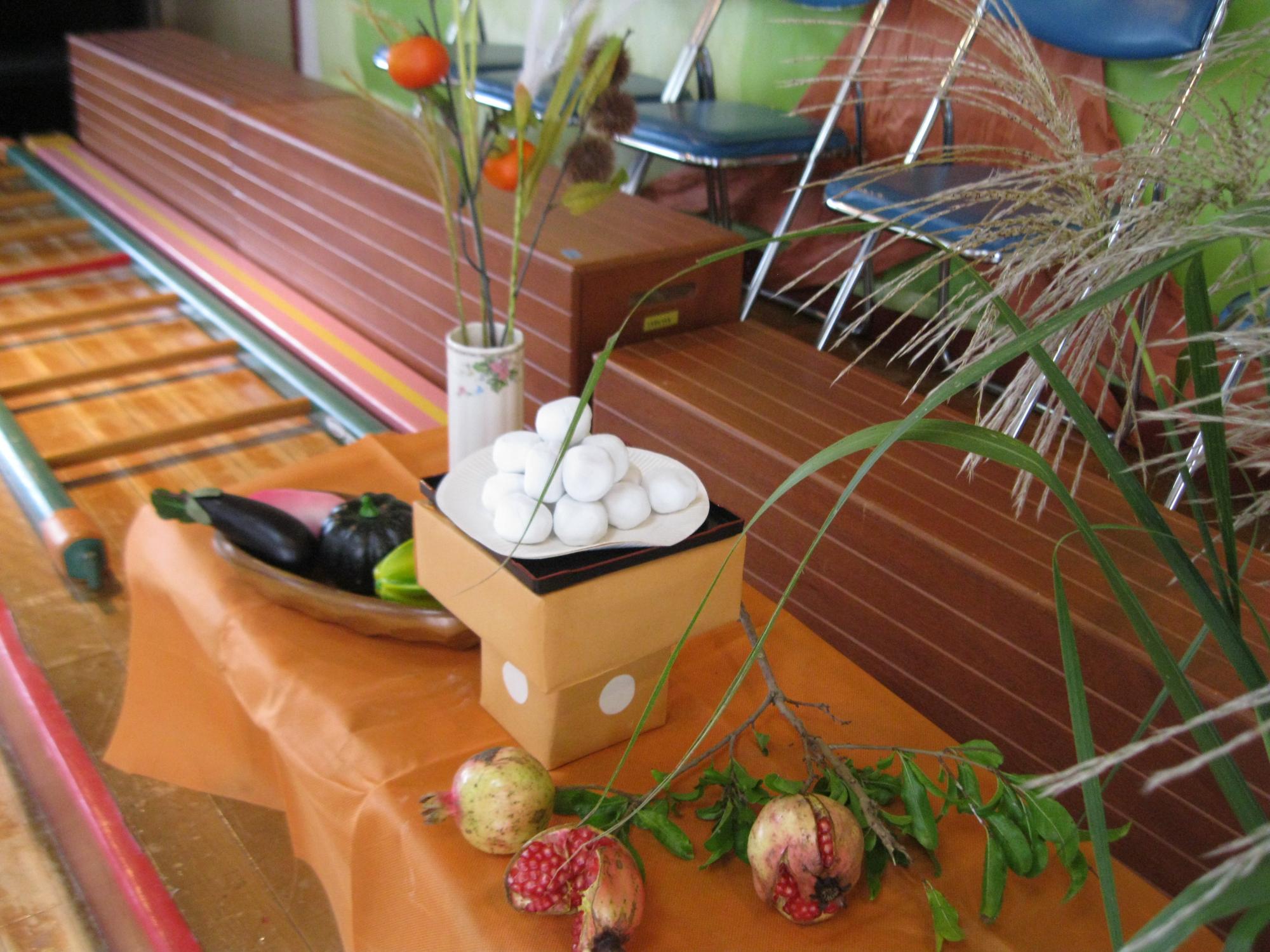 お月見のお供え物の写真です。