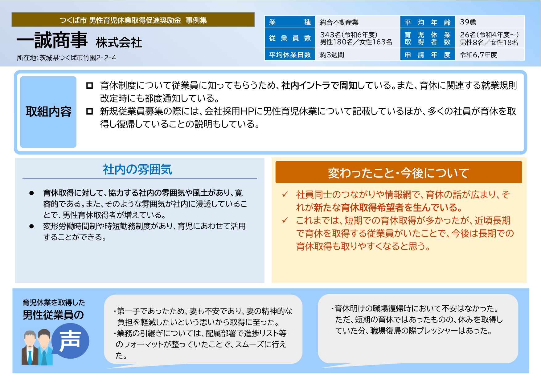 一誠商事株式会社取組事例
