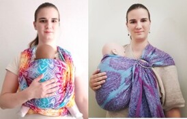 2人の外国人女性が赤ちゃんを抱っこしている写真
