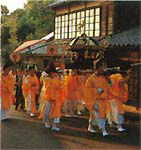 筑波山神社御座替祭の行列の写真