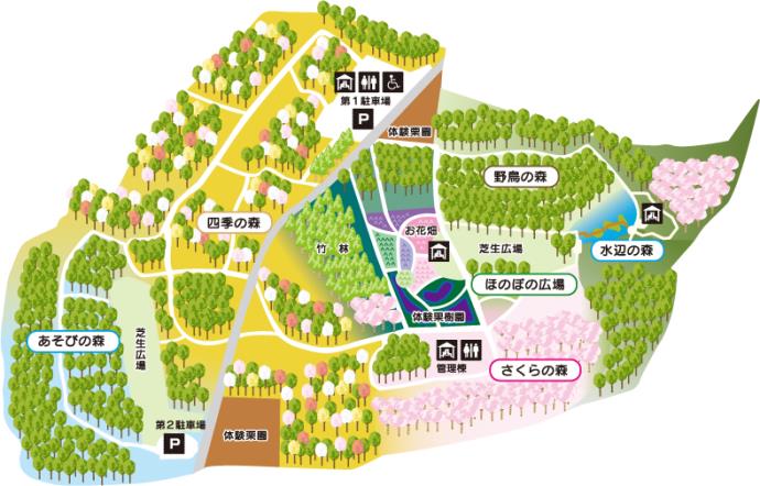 高崎自然の森案内マップ
