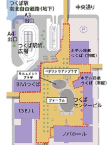 つくばセンター広場案内図