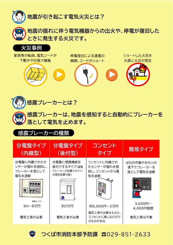 感震ブレーカーアンケートチラシ裏面
