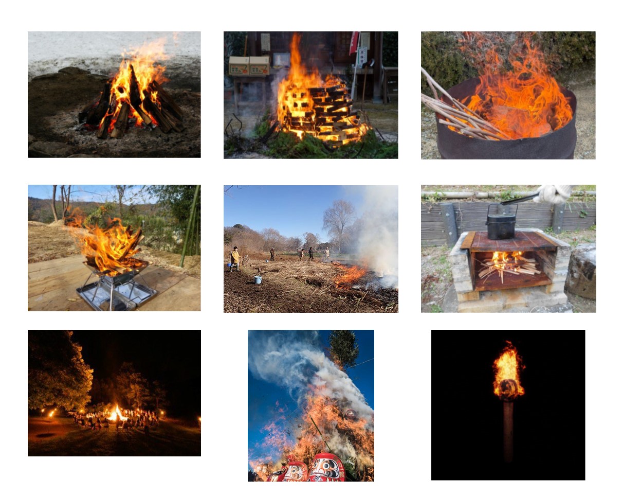 たき火や野焼きに該当する行為のイメージ