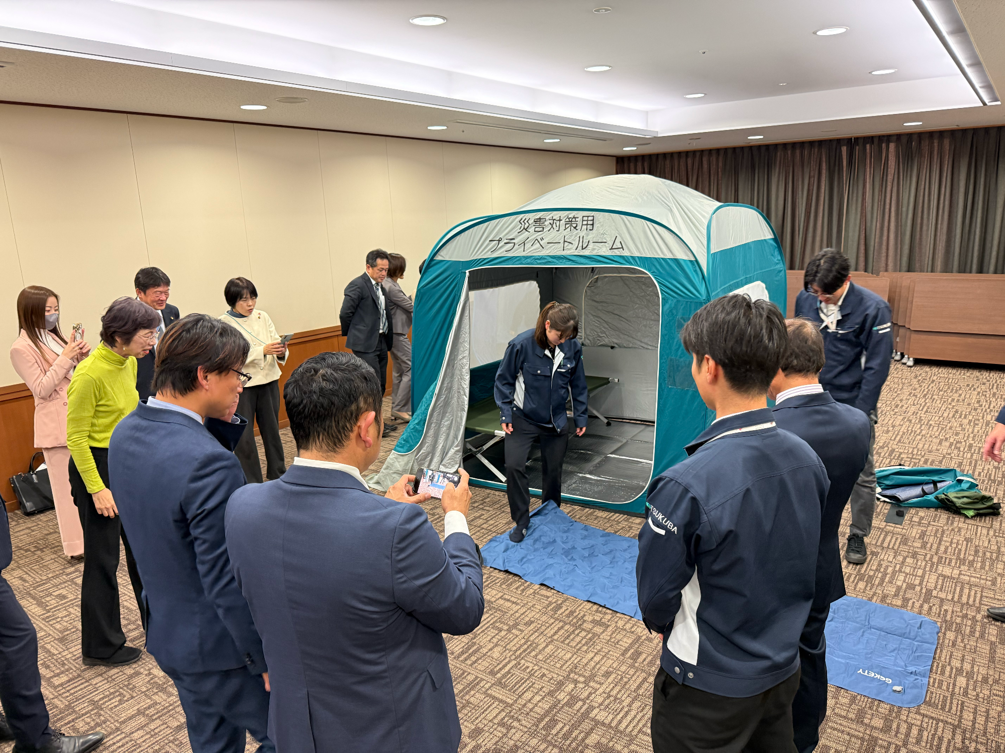 つくば市の防災対策の研修会を受講する写真