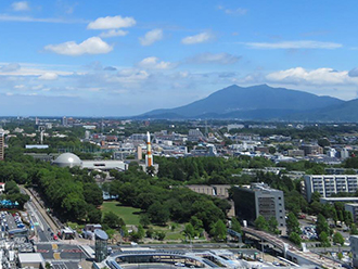 つくば駅周辺からの風景