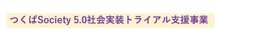 つくばSociety 5.0社会実装トライアル支援事業