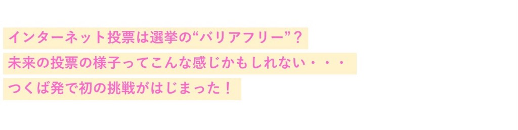 インターネット投票は選挙のバリアフリー？つくば発で初の挑戦がはじまった！