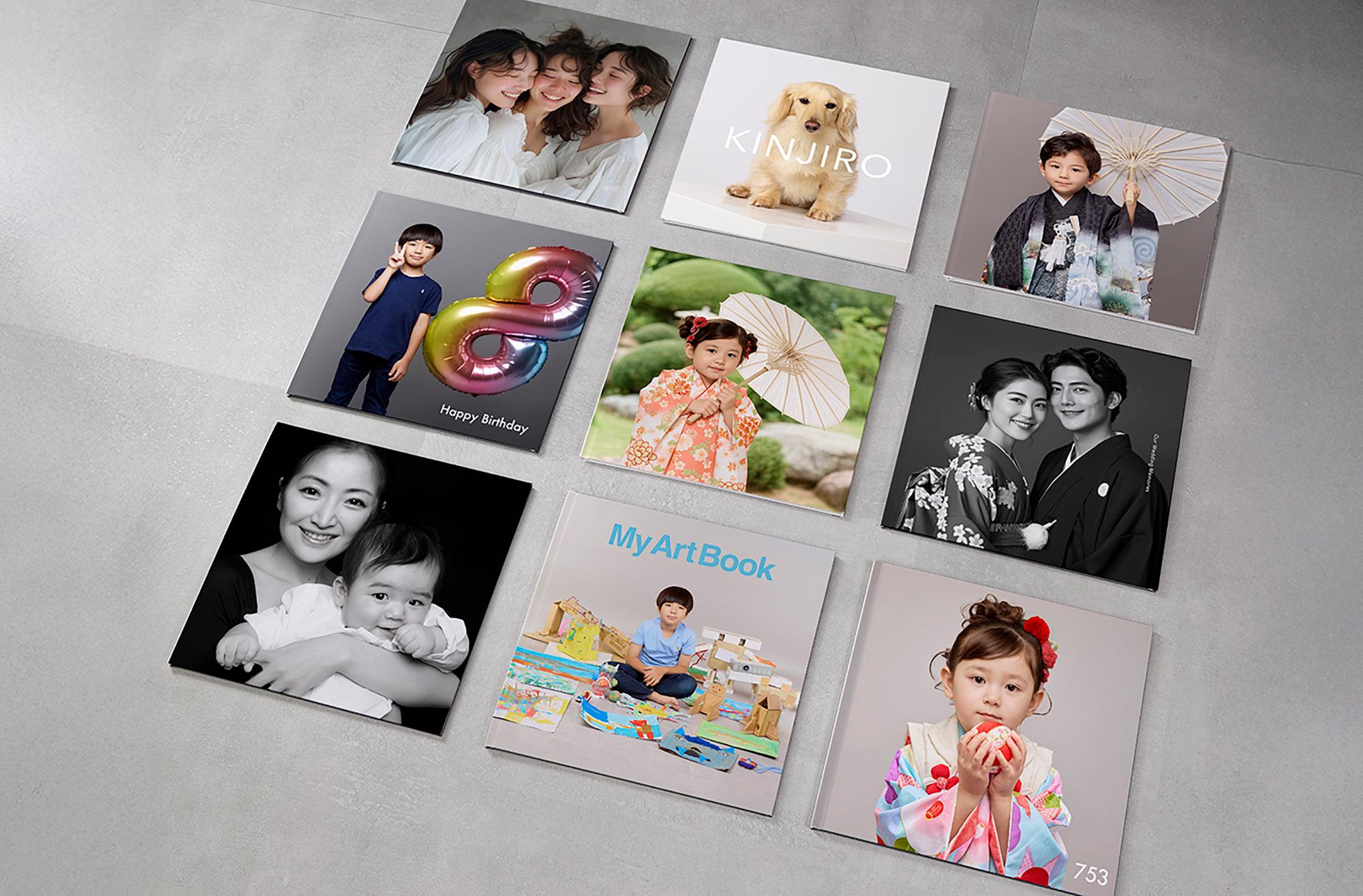 撮影後に選択した写真で作成できるオリジナル写真集の写真