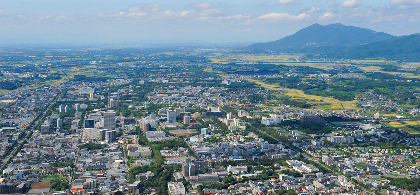 つくば市上空からの写真