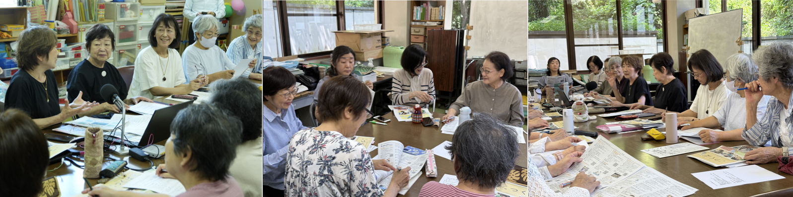 音訳ボランティアの皆さまの打ち合わせ風景 その3