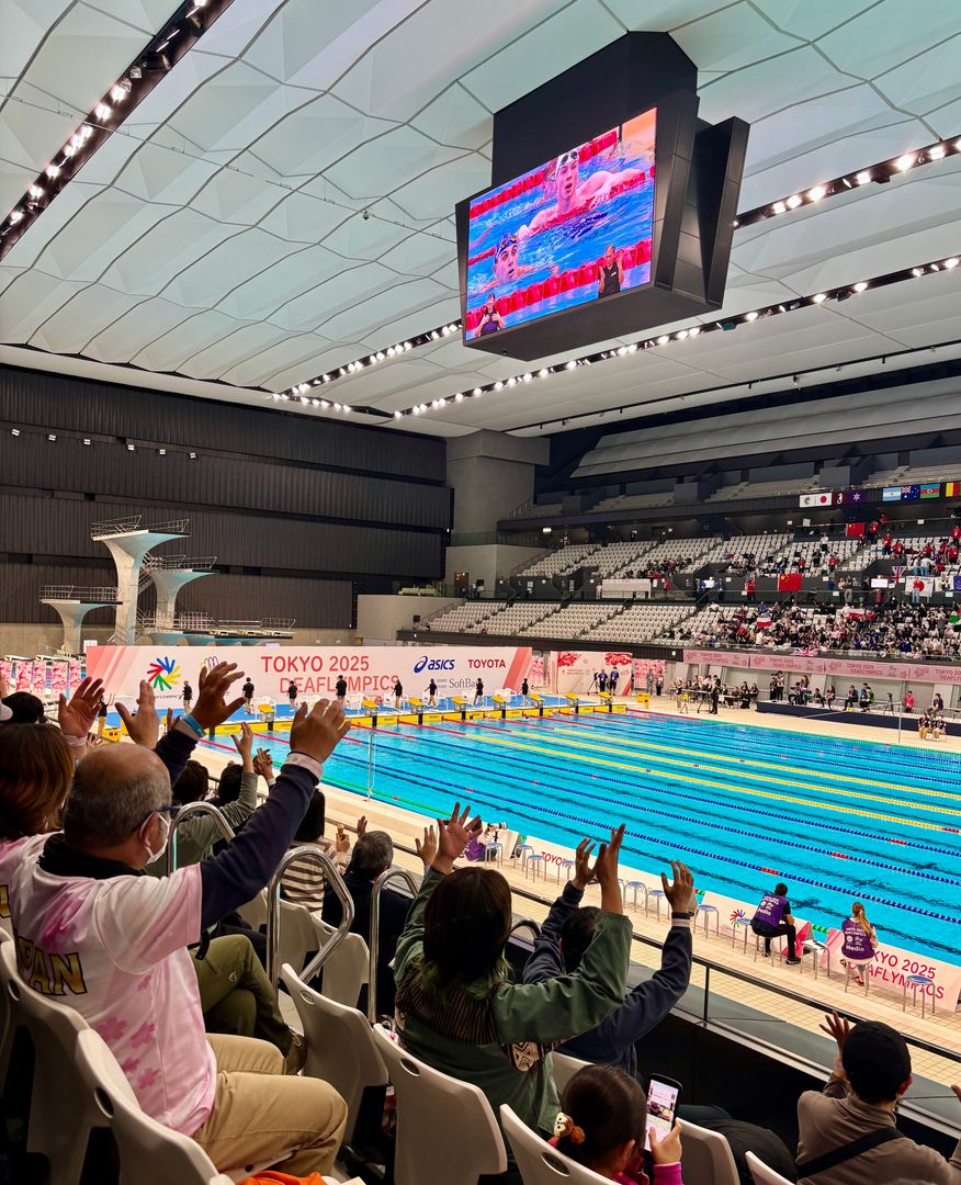 デフリンピック水泳 会場の様子