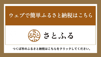 ウェブで簡単ふるさと納税はこちらさとふる（さとふるのサイトへリンク）