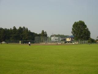 緑が広がっている吉沼野球場の写真