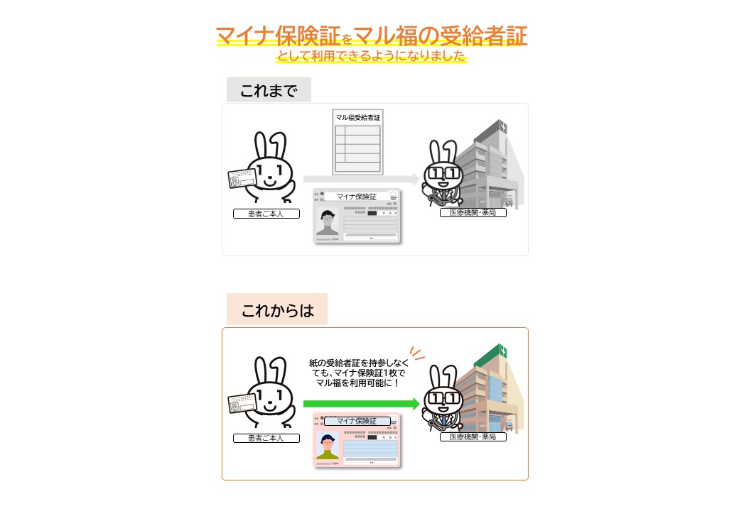 マイナ保険証をマル福の受給者証として利用できるようになりました