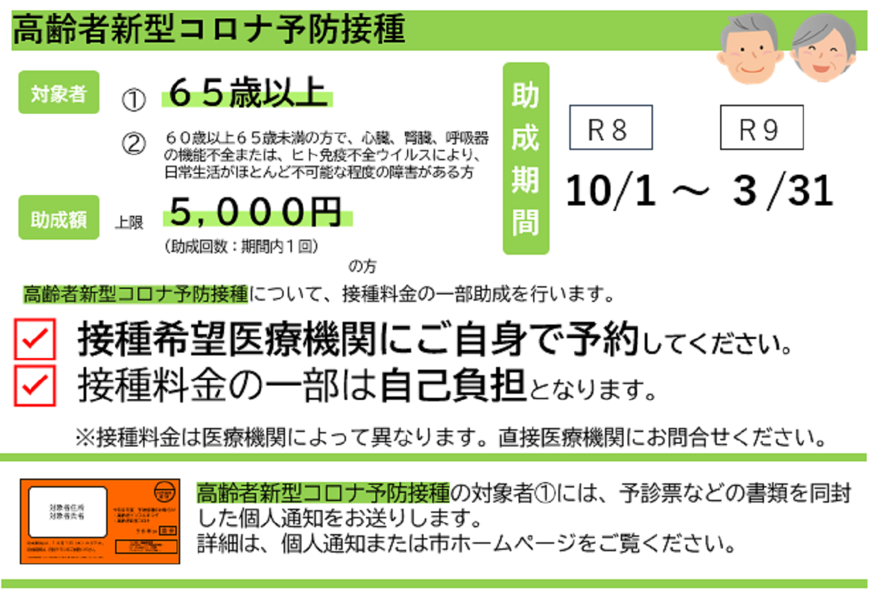 高齢者新型コロナ予防接種