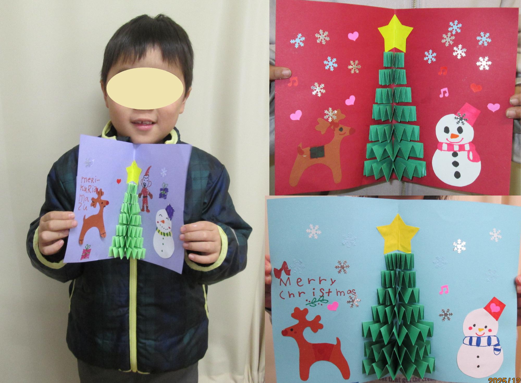 クリスマスカード作り画像