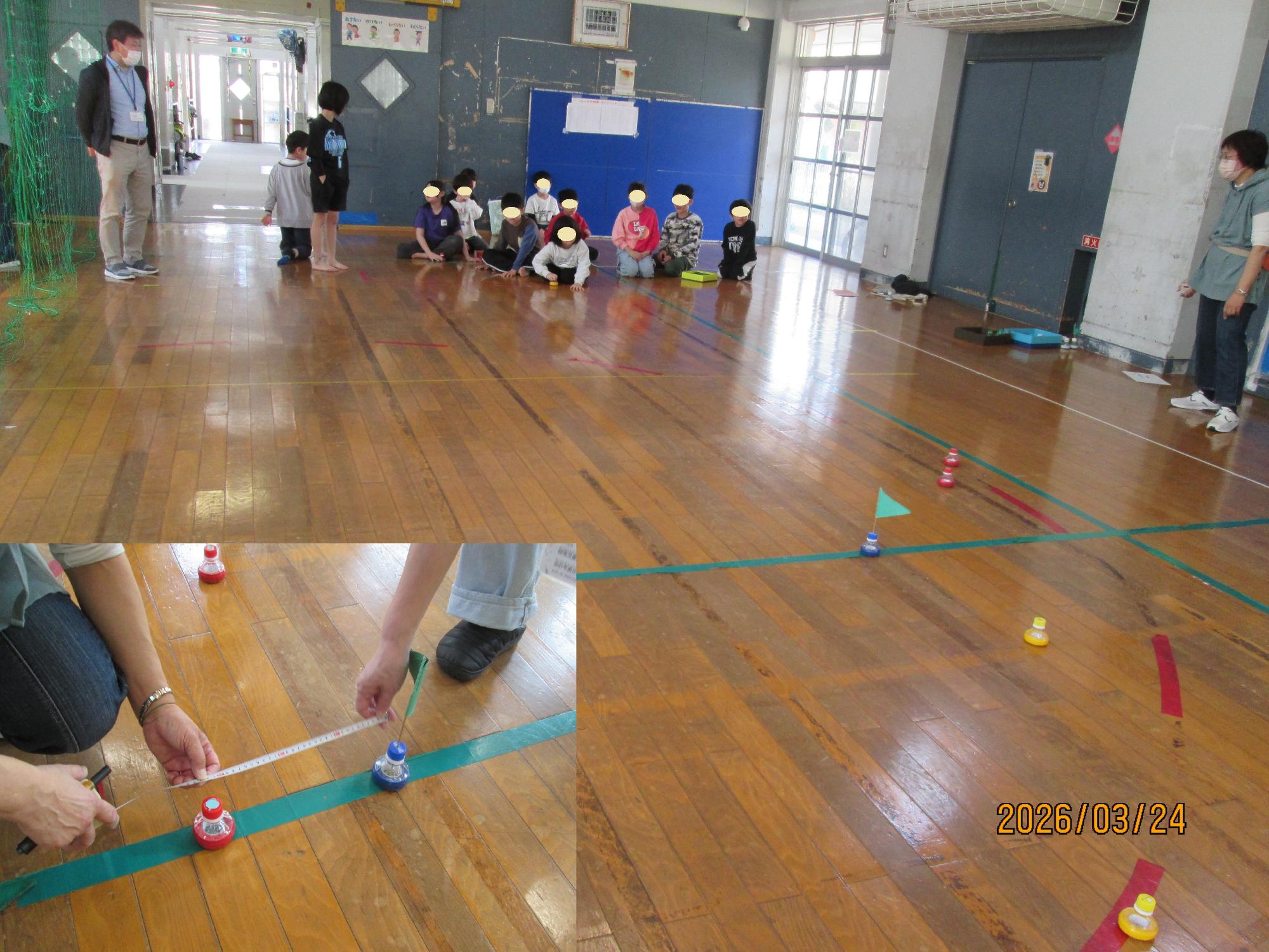 カーリング中の写真