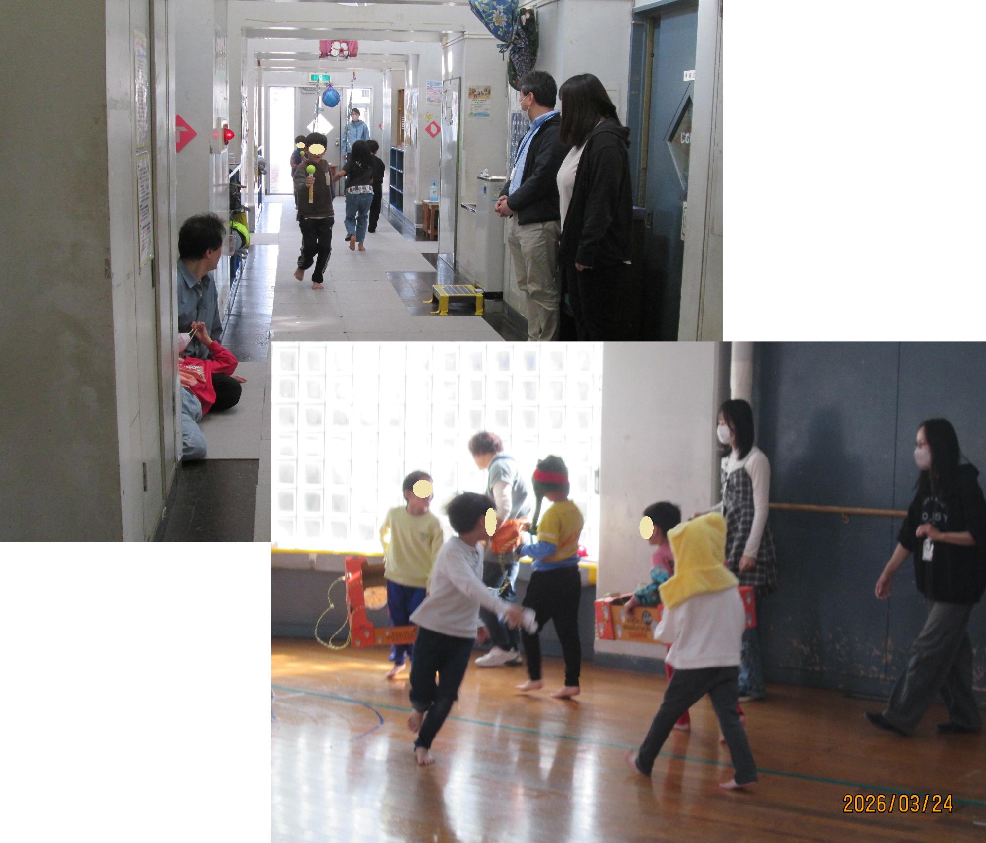 借り人競争中の写真