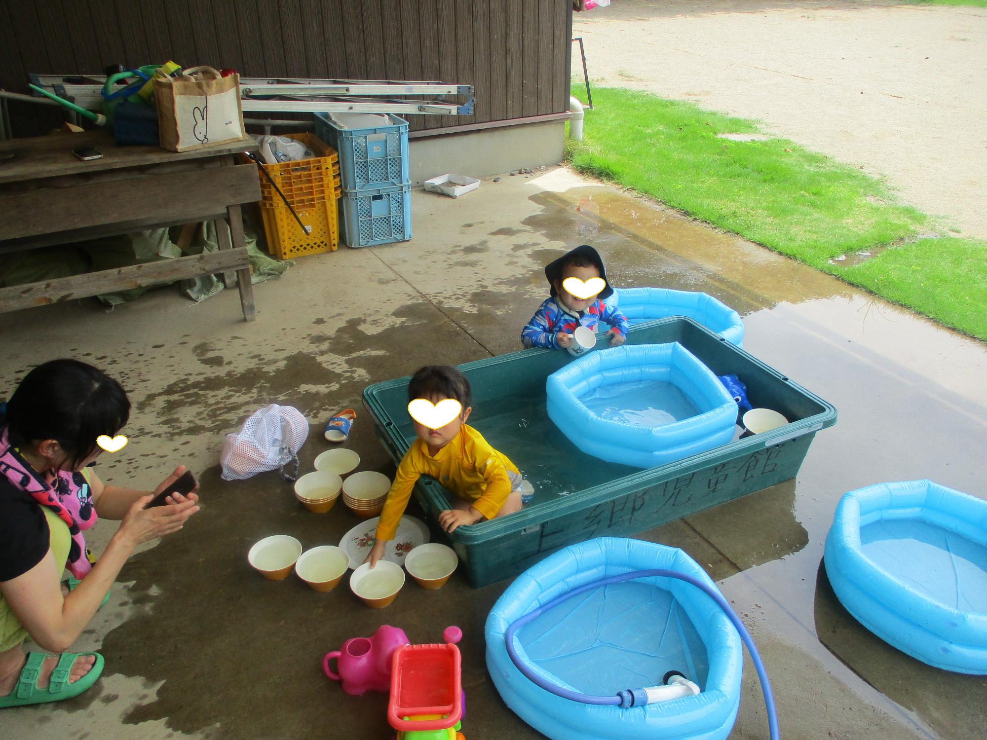 冷たいお水が気持ちいいプール