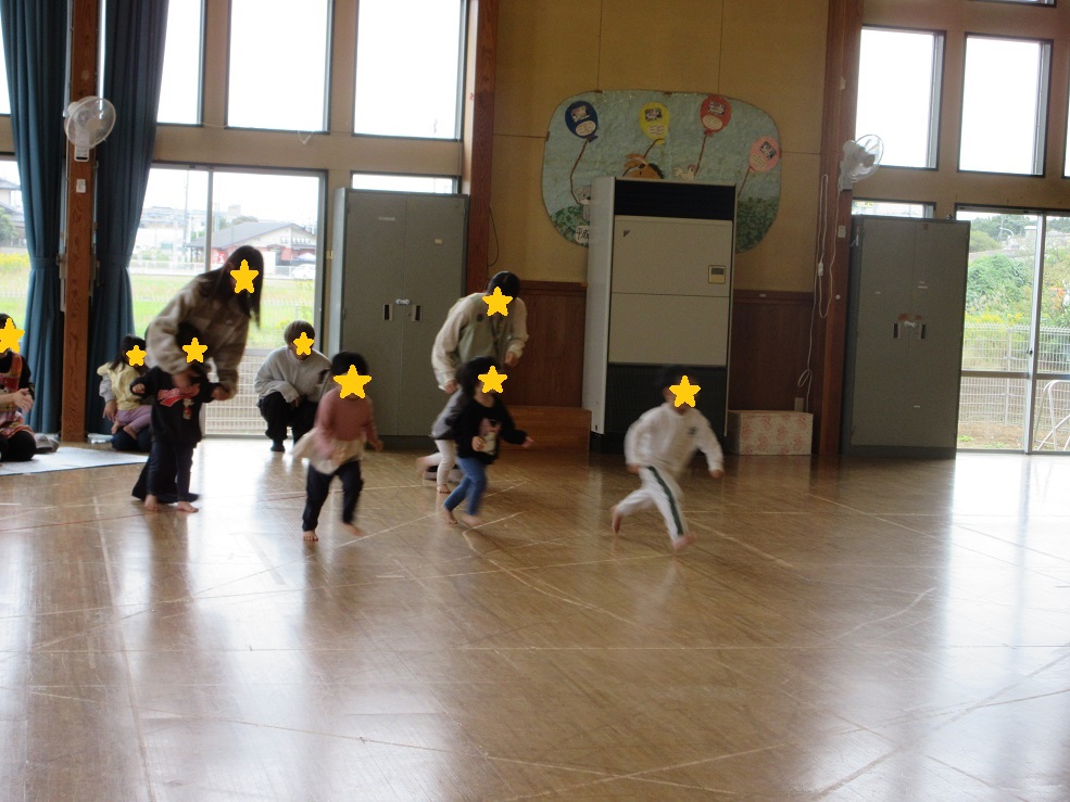 もも組のかけっこ