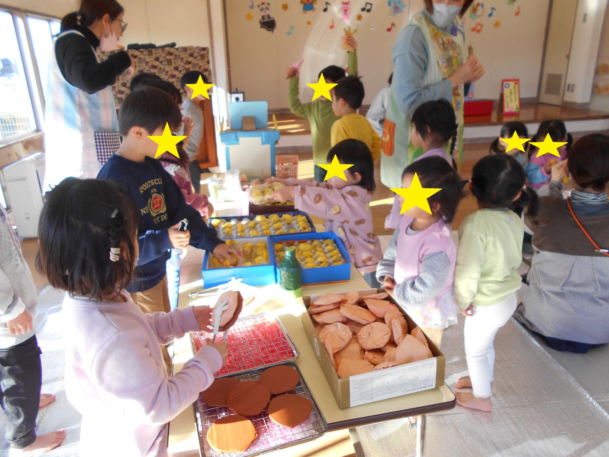 屋台でやり取り