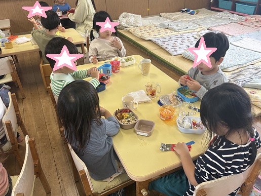 お友達と美味しそう