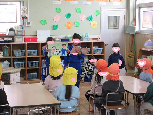 1年生の遠足の思い出を話してくれる場面