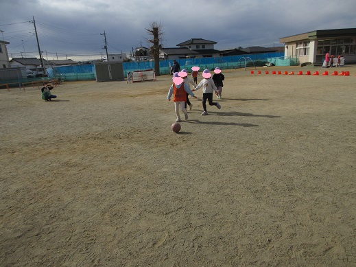 さくら組のサッカー対決