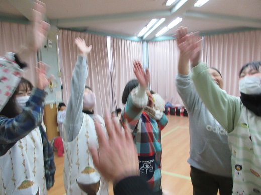 保育士たちの円陣